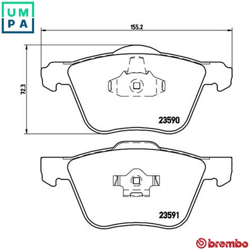 Brake pad set disc - brake, 86