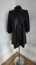 ZARA Black Faux Leather Shirt