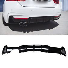 GLOSS BLACK BMW 4 SERIES F32 F33 F36 PERFORMANCE M SPORT REAR DIFFUSER VALANCE