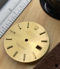Rolex Mens Datejust Factory Champagne Index Dial For Model No 16233 16013