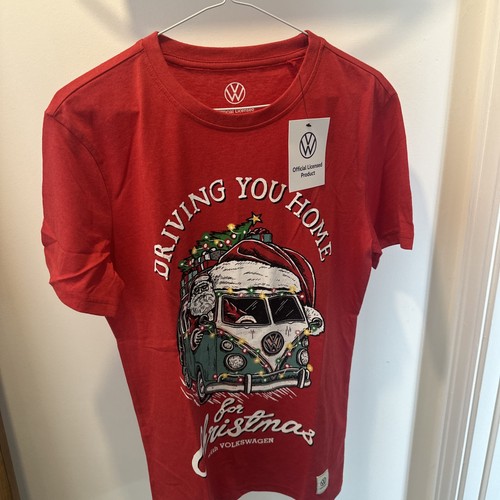 Men red vw campervan - men's, tu