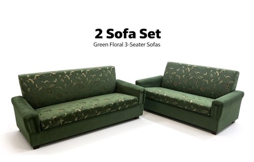 Green floral seater - floral, 3‑seater