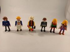 Playmobil figures including BBQ chef, 2x Vikings, cowboy, 2x police 6 people VGC