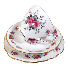 Royal Vale Trio Set Cup Saucer Plate Vintage 1960's Bone China