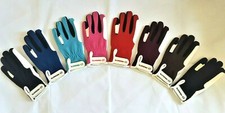 LADIES HORSE RIDING FLEECE & SYNTHETIC LEATHER WOMEN EQUESTRIAN SPORTS GLOVES