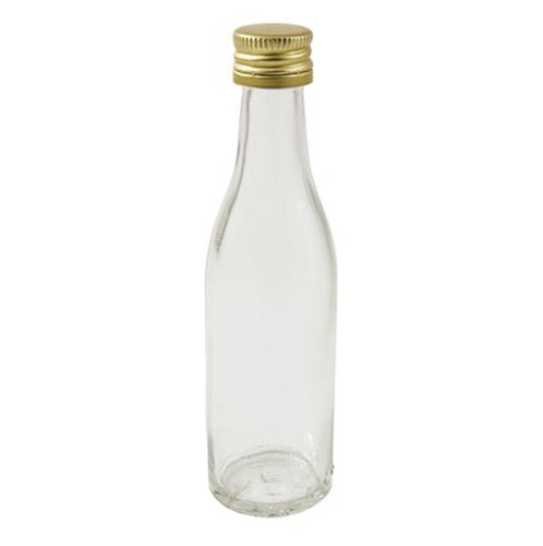 Mini glass bottles - bottles, gold