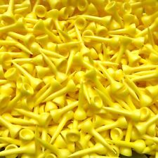 50  X 35MM  HI-VIS YELLOW   PLASTIC GOLF TEES  35MM   FREE U.K.P&P