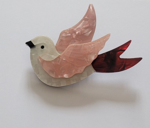 Acrylic bird brooch
