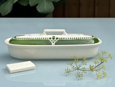 ANTIQUE PORCELAIN LIDDED SOAP DISH, MAESTRICHT HOLLAND, L23.5cm - ART DECO 1920s