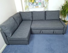 IKEA FRIHETEN Corner Sofa Bed with Storage with extra cushions in Grey RRP £799