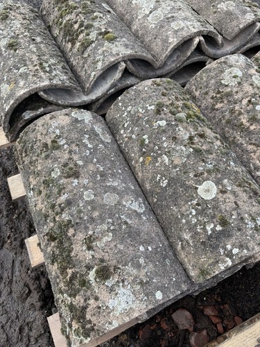Ridge tiles half - tiles, round