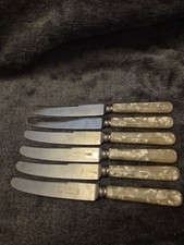 6 Vintage Celluloid Handled