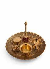 "Brass Pooja Thali Set," "Diwali Puja Kit," "Mandir Aarti Set," "Hindu Religious
