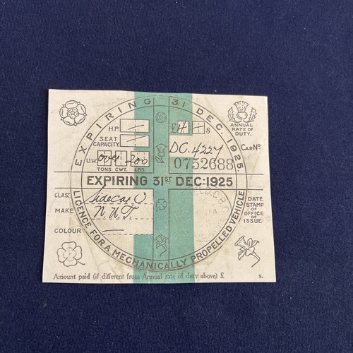 Old tax disc - old,