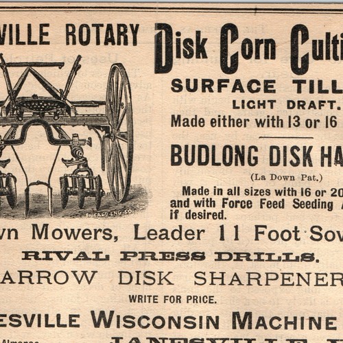 1890 janesville machine co - janesville,