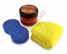 Dodo Juice Soft Car Wax Kit - Carnauba Orange Crush 150ml, High Gloss microfibre