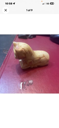 Antique jade tang horse statue - jade,