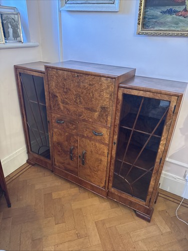 Burr walnut display - display, cabinet