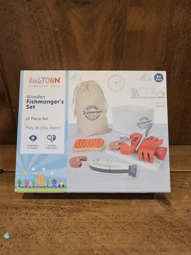 Wooden fishmongers set - set, 12