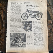 Maserati Turisimo Lusso  Road Test Motorcycling  original A4 1957
