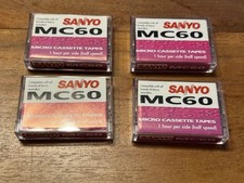 Sanyo MC60 Microcassette x4 1