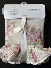 NEW! Rachel Ashwell Simply SHABBY CHIC 60x84 Rectangle TABLECLOTH Blush BEAUTY