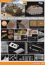 DRAGON 1/35 3575 M113 ACAV w/106mm Recoilless Rifle Assault Vehicle Limited Ver.