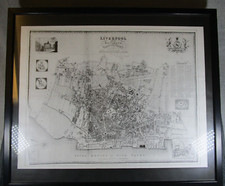 Lovely Vintage Liverpool & Its Environs William Swires Reproduction Map Of 1824