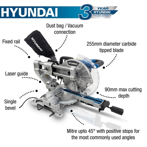 Hyundai 2000w electric mitre - 2000w,