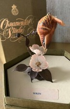 ROYAL WORCESTER BIRD THE WREN BRONZE & PORCELAIN WITH ORIGINAL BOX PERFECT