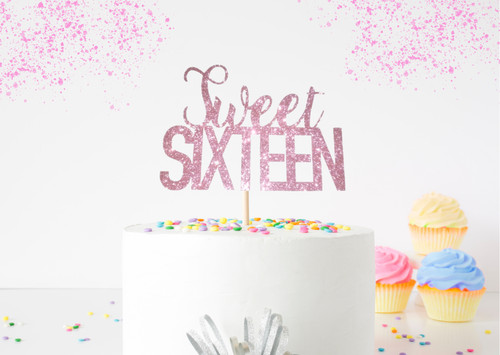 Sweet sixteen birthday cake - sixteen,