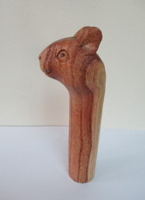 WOODEN CARVED  SQUIRREL HEAD  STICK Handle  for Walking stickmaking