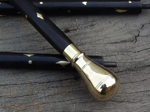 Victorian knob handle inlaid - handle,