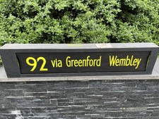 Bus Destinations London Winder Roll Blind Side Window Box Display Wembley Acton