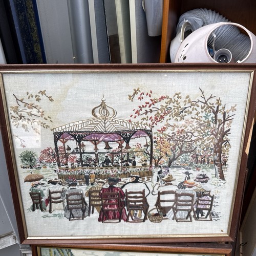 The bandstand tapestry - bandstand, framed