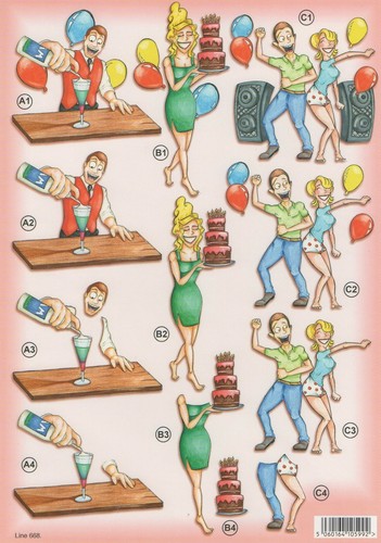Die cut decoupage no - decoupage, (no