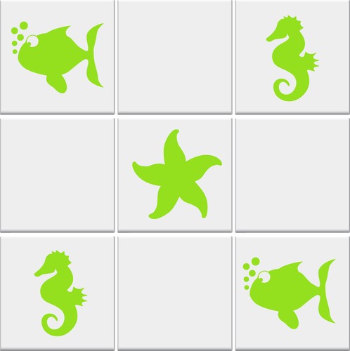 Bathroom tile stickers fish - bathroom,