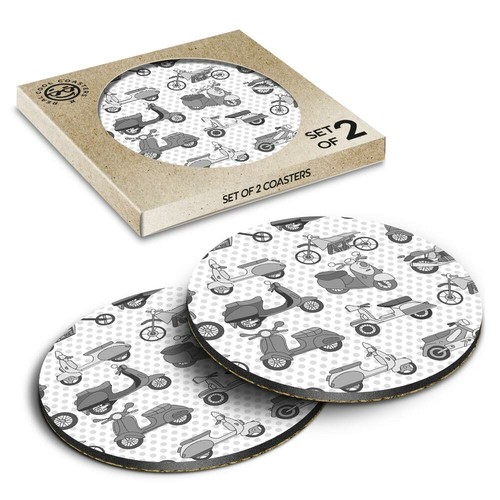 Boxed round coasters - coasters, bw