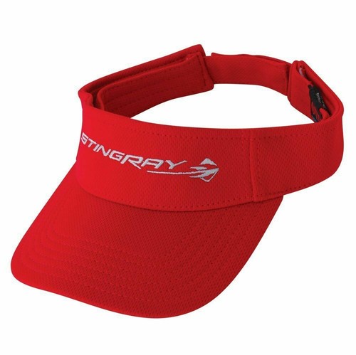Corvette stingray red visor - corvette,
