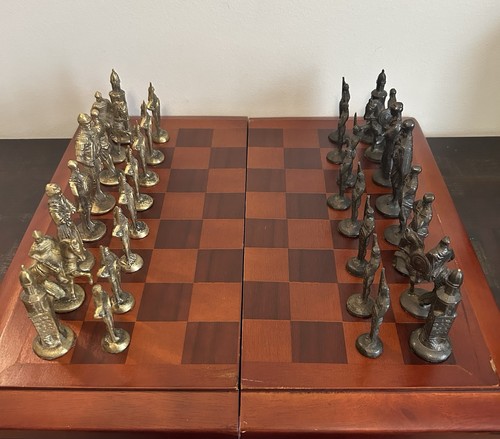 Vintage chess set with - chess, &