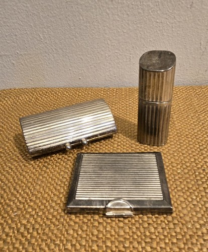 Vintage silverplated vanity - vintage,