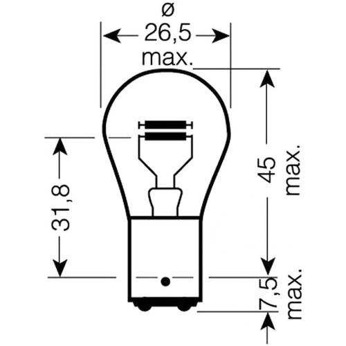 Bulb 6v21 jmp bay15d - 6v21/5w, for