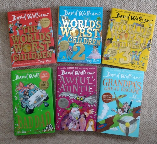 David walliams book bundle - bundle, x6