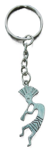 Kokopelli key ring - kokopelli, flute