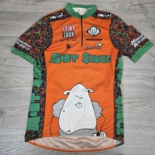 Mint Sauce Cycling Jersey Shirt Size Medium Rock Shox Vintage Rare Orange Green 
