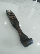 Carved treen knitting sheath - carved,