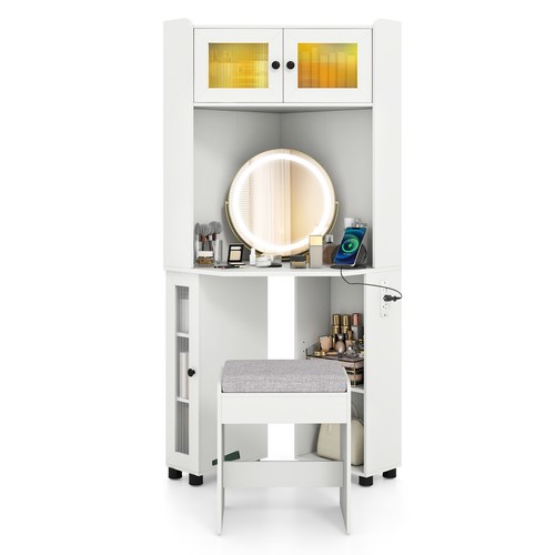 Costway corner vanity - costway,