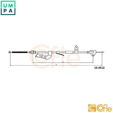 CABLE PULL PARKING BRAKE 92.10.4512 FOR PEUGEOT TOYOTA CITROEN 1.0L HMZ 1.2L