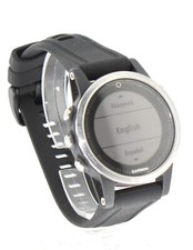 Garmin Watch Fenix 5S  Black Smartwatch Silver bezel *Good Refurbished*