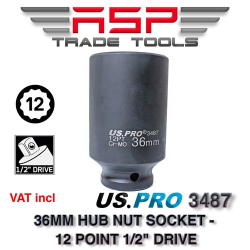 36mm deep impact socket 2 - 36mm, 1/2"
